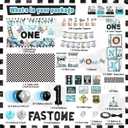 Fast One Birthday Decorations for Boys, 143Pcs Race Car Racing 1st Party Decor Supplies for Baby - Banner, Cake Toppers, Balloons, Tablecloth, Centerpieces, Crown, Poster, Boxes, Wall Signs
