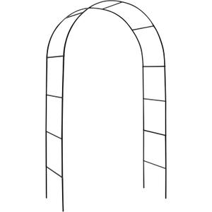 Skypatio Outdoor Flower Garden Arch Trellis 7.8Ft High x 4.6Ft Wide, Metal Garden Pergola Arbor for Climbing Plants, Black