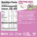 Lenny & Larry's FITZELS Protein Pretzels (Everything Bagel) 8 Individual Bags 3 oz Each High Protein Snacks with 20g of Plant Based Protein Healthy Vegan Pretzels Delicious Salty Taste (EXP 08/21/26)
