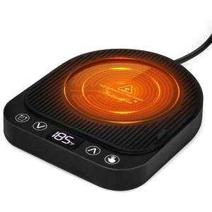 Smart Coffee Mug Warmer, 50W Fast Heating Coffee Warmer for Desk with 5 Temperature Control & 2-12H Auto Shut Off, Electric Large Panel Cup Warmer for Milk, Beverage, Candle, Matte Black