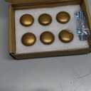 Goo-Ki Vintage Retro Antique Brass Zinc Alloy Cabinet Knob - Single Hole Center Affordable Luxury Cabinet Pull Hardware for Bedroom, Pantry Doors, Kitchen, 6 Pack (1.18 inches)