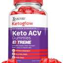 Keto Glow Keto ACV Gummies Extreme 2000MG Ketoglow Keto Gummies Apple Cider Vinegar Formulated with Pomegranate Beet Juice Powder B12 Vegan Non GMO 60 Gummys (EXP 05/05/26)