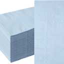 50 Pieces 3-ply Blue Napkins Disposable 13 x 15.7 Inches Guest Bathroom Napkins Disposable Hand Towels for Bathroom Wedding Birthday Party Paper Dinner Napkins