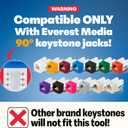 Everest easyJACK - 90 Angled Speed Termination Keystone Tool - Time Saver Network Punch Down Tool - To Be Used ONLY with Everest 90 Angled RJ45 Cat5e, Cat6a and Cat6 Keystone Jacks (B087N7QQD2)