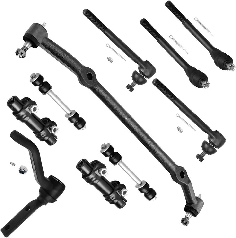 SCITOO 10pcs Suspension Kit Tie Rod End Adjusting Sleeve Sway Bar Link Center Link Idler Arm Fit 1978-1987 For Buick Regal 1978-1987 For Chevy El Camino 1978-1983 For Malibu 1978-1988 Monte Carlo