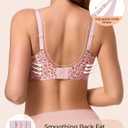 EUYZOU Womens Wireless Bras Comfortable Deep V Supportive No Underwire Bras T-Shirt Push Up Seamless Everyday Bra