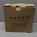 Brightever LED Outdoor String Lights 100FT Patio Lights with 52 Shatterproof ST38 Vintage Edison Bulbs, Outside Hanging Light Waterproof for Porch, Deck, Garden, Backyard, Balcony, 2700K Dimmable (100FT-Warm White, Black Wire)