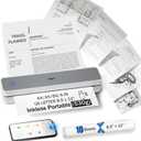 PRT Inkless Portable Printer, Wireless Thermal Printer for Travel Support 8.5"x11" US Letter & A4 B5, MT610 Small Bluetooth Mobile Printers with iOS Android Laptop for Home Car Office School, Grey