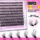 Fluffy Lash Extension Kit Wispy Eyelash Extension Kit 10-18MM Natural Lash Clusters 180PCS Cluster Eyelash Extensions with Lash Bond and Remover and Lash Applicator DIY Lashes Extension by Pleell