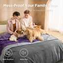 Bedsure Waterproof Blanket for Couch - Soft Flannel Fleece Couch Cover Throw Blanket for Large Dogs Pet Leakproof, Protector for Camping, Travel, 50"x60", Grey, XL