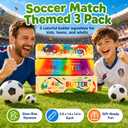World Cup Butter Squishy 3 Pack for Kids Teens Adults, Soccer Match Themed Slow Rising Squishy Squeeze Toys, Cute Fidget Toys for Desk Breaks Office School Travel, Party Favors Gifts