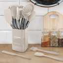 Kitchen Utensil Set-Silicone Cooking Utensils-33 Kitchen Gadgets & Spoons for Nonstick Cookware-Silicone and Stainless Steel Spatula Set-Best Kitchen Tools, Useful Pots (Khaki)