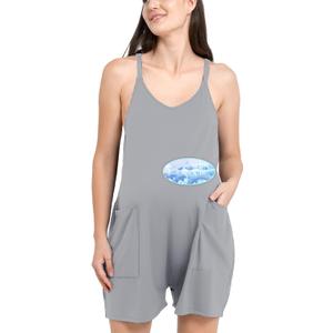 Active Maternity Romper with Breezy Comfort Designed for Women During Pregnancy, Postpartum, and Beyond