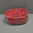 KOHAND 20 Pack 11 x 7 Inch Red Fast Food Basket, Plastic Oval Shaped Fast Food Serving Basket, Deli Food Service Basket for Bread, Hot Dog, Burgers, Sandwiches, Fries, Barbecues