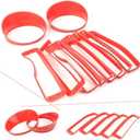 Red Auto Front Grill Insert Headlight Bezel Trim Covers Fit for Jeep for Wrangler JL