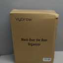 Over the Door Organizer, 8-Tier Pantry Organizer with Fully Enclosed Mesh Baskets, Heavy-Duty Metal Hanging Spice Rack for Kitchen Bathroom Laundry Room, 2-in-1 Wall Mount or Door Mount, White