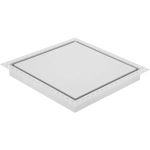 Aluminum Framed Exhaust Vent Cover, 14.25"x14.25" White Flush Exhaust Mount
