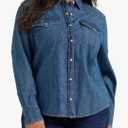 Lee Women's Plus Size Legendary Long Sleeve Western Snap Shirt, 2XL