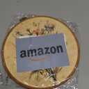 MAQIKA Vintage Floral Framed Wall Art Decor, Boho Flower Wall Decor, Botanical Daisy Round Wall Hanging Decor, Farmhouse Plant Canvas Prints Wall Art for Kitchen Bathroom Dorm Room, 10x10 Inch