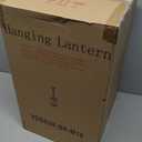 ALLGOT Outdoor Pendant Light Fixtures, Exterior Hanging Lantern Porch Light, Black Hanging Lamp Farmhouse Exterior Chandelier Ceiling Mount for Porch, Patio, or Entryway (Black, 13.2 Inch Height) (Black-Seeded Glass)