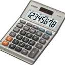Casio MS-80B Calculator  Desktop Calculator with Tax & Currency Tools | General Purpose | Large Display | Ideal for Home, Office & Everyday Math (Brush Nickel)