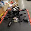 ASGYISA Semi Flush Mount Modern Ceiling Light Fixture 6 Lights Black Vintage Matte Sputnik Chandelier Ceiling Lamp with E26 Bulb Base for Farmhouse Dining Room Living Room Bedroom Study Kitchen