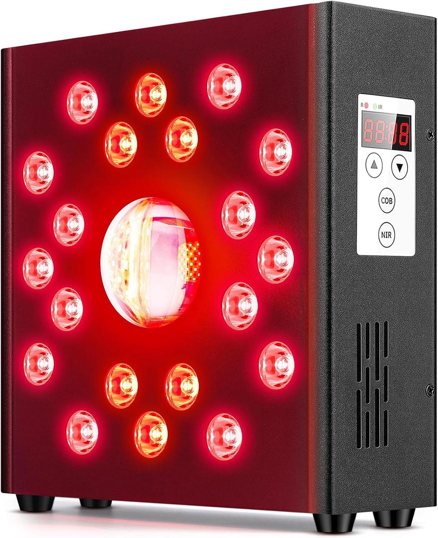 Red Light Therapy for Body, 630nm 670nm 850nm Near Infrared Light Therapy Panel, Innovative COB Bead, 216W of Power, Ideal for Body, Face, Improve Sleep, Skin Health, Includes Hanging Kit & Handle