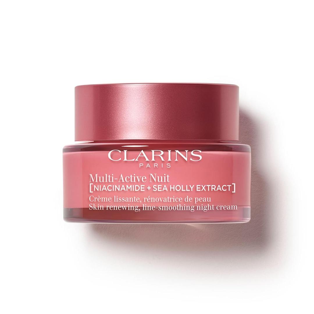 Clarins Multi-Active Renewing Night Moisturizer with Niacinamide | Smooth Fine Lines Visibly Tighten Pores Even Tone and Texture Boost Glow Strengthen Moisture Barrier Skin