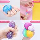 Stress Balls Set, Squishy Stress Ball, 4 Pack Squeeze Ball for Adults, Squeeze Ball for Adults Stress Relieve, Stress Relieve, Increase Entertainment