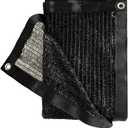 Garden expert 50% Black Shade Cloth 10x20FT Taped Edge with Grommets Sun Net Mesh for Garden Patio Backyard UV-Resistant (10FTx20FT)