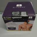 BLITZWAX Back and Nose Waxing Kit for Men, Hard Wax Warmer for Brazilian, Body and Face, At Home Hair Removal Kit, Beginner Friendly, Quick Heating, 93 Accessories, Blue Waves