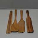 KLYRO 5 PCS Wooden Spatula Set, Natural Teak Wooden Spoons for Cooking, Nonstick Cookware Safe Kitchen Utensils Set, Durable & Elegant Cooking Utensils Gift Set