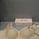 LetsJoli Bras for Women Supportive Wireless Push Up Bra Full Coverage No Underwire Seamless Plus Size for Older Women, Nude, 2XL