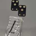 Esanik Upgrade 2 Pack for iPhone 17 Pro Camera Lens Protector, Aluminum Alloy Metal matte Case Tempered Glass Camera Screen Cover, Scratch Resistant Case Friendly (Black)