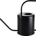 Fasmov 51 Oz Stainless Steel Watering Can Modern Style Watering Pot, Watering Can with Long Spout for Easy Pour, Water Outdoor Garden, Indoor Plant (Black)