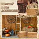 GliCraft 9 Pack 13 x 9 x 6 Inch Straw Hay Bale Stack Decoration Set Rustic Wooden Wagon Wheel Natural Hay Bales Boxes for Western Cowboy Photo Booth Props Birthday Farm Accessories