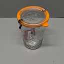 Weck Canning Jars - 743ml Transparent Glass Food Storage Containers with Airtight Lids - 3/4 Liter Tall Jars Set of 4