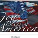 God Bless American Flag Eagle Patriotic Happy July 4th Welcome Party Outdoor Outside Decorations Picks Home House Garden Yard Decor 3 X 5 Ft Large Flag