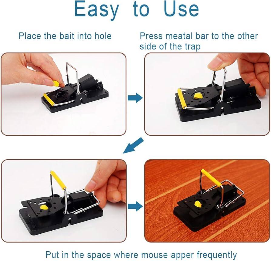 Mouse Traps that Kill Instantly, Reusable Snap Mice Traps for Indoors
