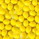 Cindeer Fall Fake Lemon Fake Fruit Faux Yellow Lemon Decor Lifelike Simulation Artificial Fruit for Party Table Summer Kitchen Vase Filler Wreath Garland Photography Decoration(3.1 x 2.1 Inch, 100 Pcs)