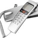 Corded Telephone,Desktop/Wall Mount Wired Landline Phone with /DTMF Caller ID Function for Home/Office/Hotel(Silver)
