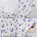 Scarlet Darkness Women's Floral Midi Dress Corset Sundresses 2026 Summer Spring Vacation Milkmaid Dresses White Navy Floral, Size: L