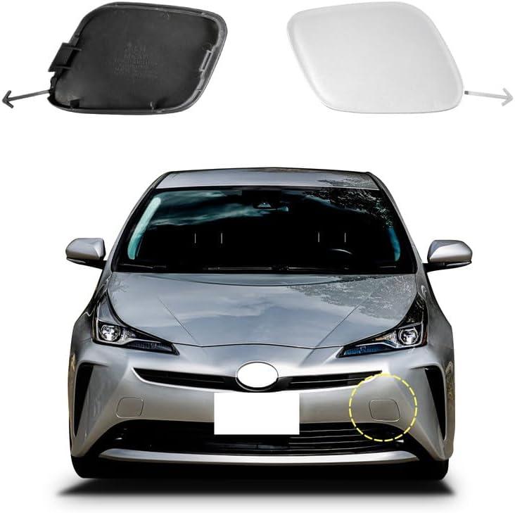 Car Front Bumper Tow Hook Cover Compatible with Toyota Prius 2019 2020 2021 2022 Trailer Cover Cap 52128-47910 Small Lid Towing Eye Cap Silver