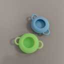 [2 Pack] Compatible with Airtag Holder for Kids Shoelaces & Straps, Cartoon Funny Silicone Case for Children Shoes Shoestring, Waterproof Hidden AccessoriesGreen+Sky Blue