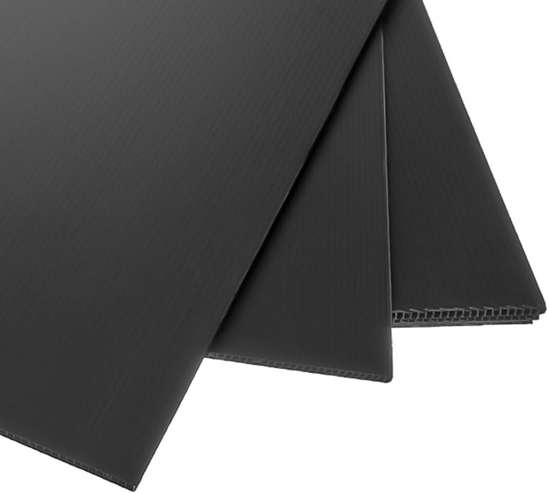Cut to Size Custom Corrugated Plastic Sheets (Black)