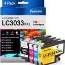 Compatible LC3033XXL LC3033 BK C M Y Ink Cartridges High Yield Replacement for Brother LC3033 Ink Cartridges Work for Brother MFC-J995DW MFC-J805DW MFC-J815DW, 4 Pack