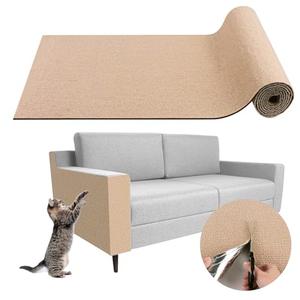 Climbing Cat Scratcher Mat Trimmable Cat Scratching Post Carpet 157.4’’x15.8’’ Self Adhesive Carpet Mat Pad Replacement for Cat Tree Shelves Post Couch Wall Furniture Steps DIY Protector (Beige)