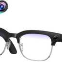Al Smart Glasses with Camera,8MP 1080P HD Video Recording with Bluetooth, Real-TimeTranslation (W630-800W Carema Glasses)