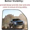 Right Passenger Side Heated Upper Mirror Glass Replacement For 2015-2020 Ford F150 2017-2020 Ford F250 F350 - Towing Mirror Convex Side Mirror Glass With Rear Holder