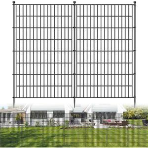 5 Panels No Dig Decorative Outdoor Garden Fence for Yard, 48 in(H) X 13.13 ft(L) Animal Barrier Fencing Rustproof Metal Wire Panel Border for Dog, Rabbits, and Patio Temporary Ground Stakes